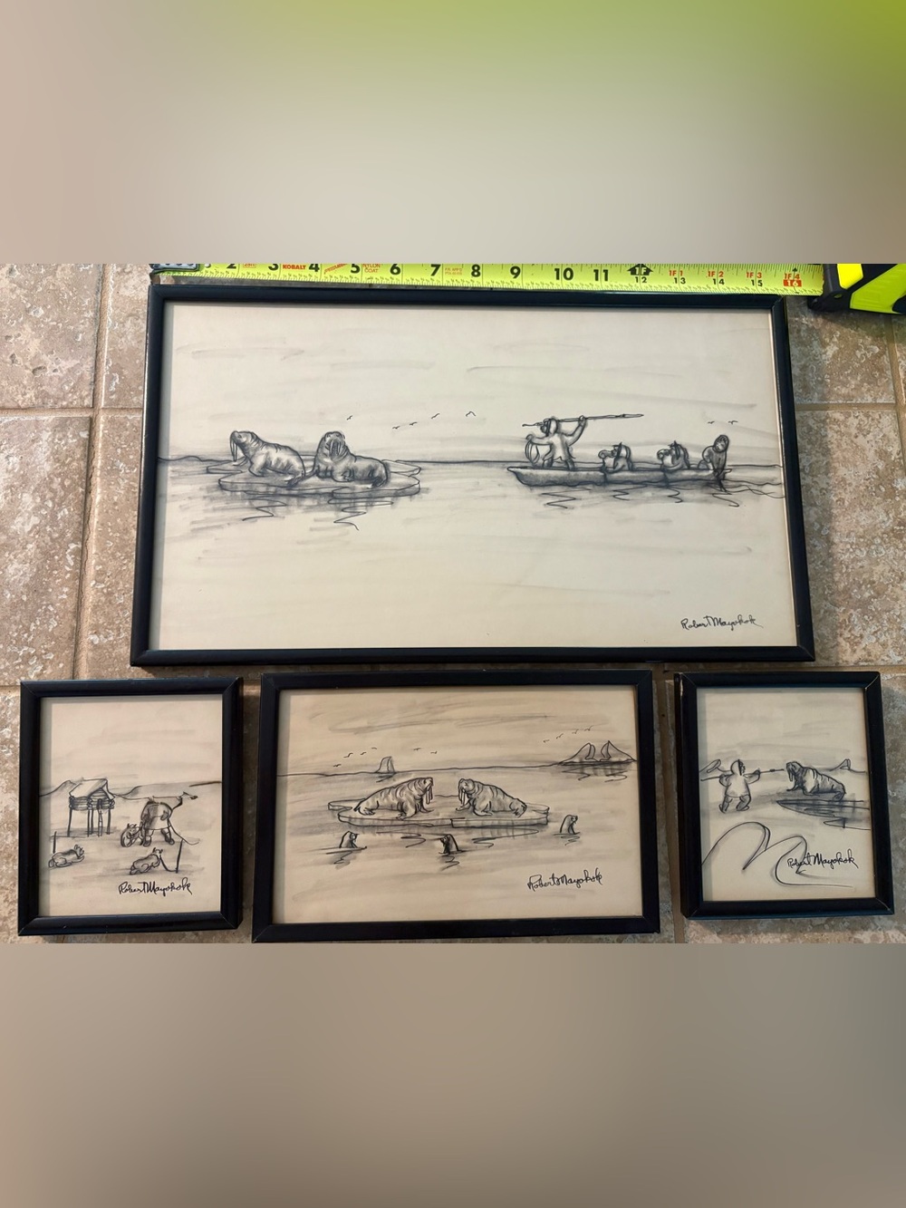 Rare Robert Mayokok narrative collection depicting walrus hunt